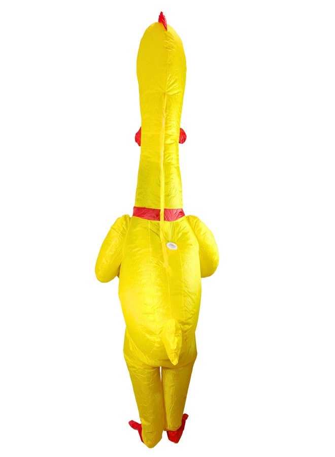 PTS Inflatable Costume Kid, Blow Up Yellow Chicken Costume for Halloween Inflatables Cosplay Party (L) - Image 3
